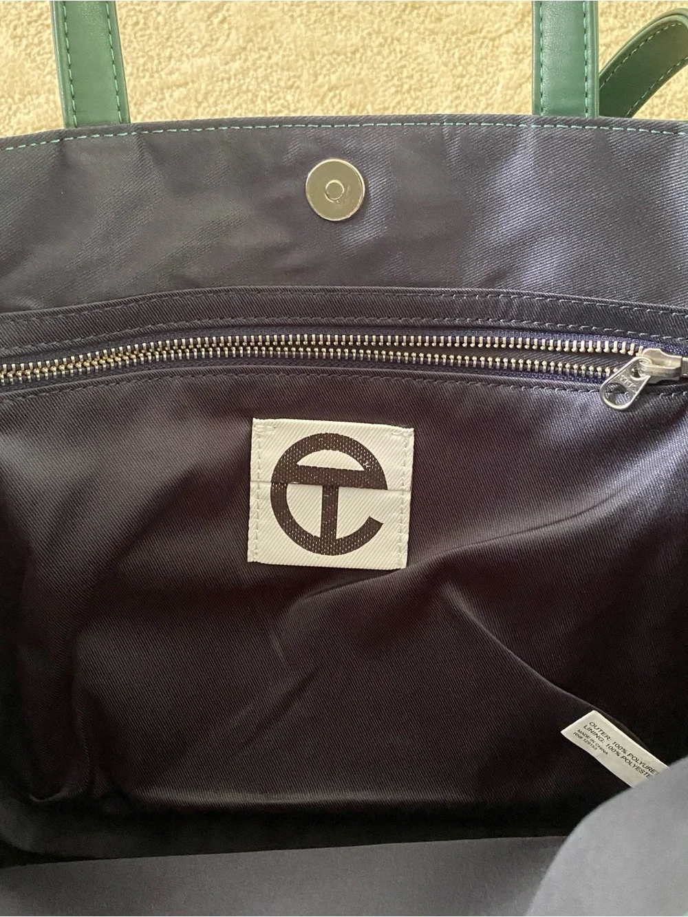 Telfar Medium Shopping Bag Dark Olive Vegan Leather Tote Crossbody